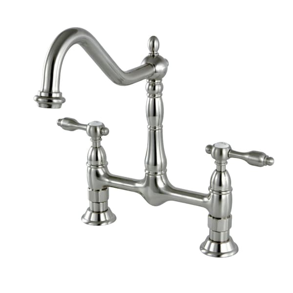 KS1178TAL Tudor Bridge Kitchen Faucet, Brushed Nickel